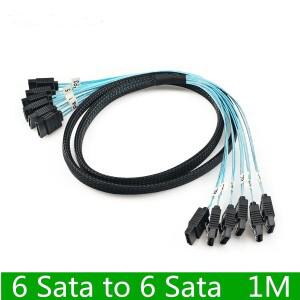 SATA-III Cable-1M 비트코인 컴퓨터 서버 CD DVD 드라이브 레이드 HDD-SSD 데이터 케이블 교체 6 Gbps-SATA