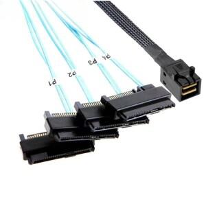 미니 SAS-SAS 케이블 브레이크아웃 내부 팬아웃 HD SFF-8643-SFF-8482 29핀 RAID 컨트롤러-HDD용 SATA 전원