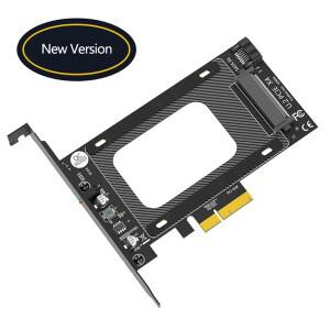 데스크탑 PC용 라이저 확장 어댑터 카드 인텔 호환 2.5 인치 NVMe U.2 SSD용 to PCIe 3.0 X4 Express 4X SF