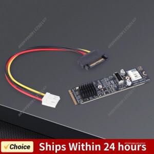 M2 PCIE NVME to TYPE E 확장 카드 라이저 20Gbps 고속 MKEY USB3.2 어댑터 ASM3242 칩셋 (데스크탑용)
