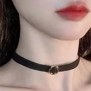 [골드스마일]여성 초커 목걸이 여자 초커 목걸이 블랙 레이어드 데일리 패션