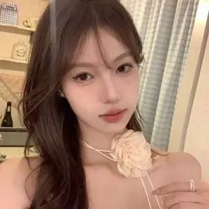[골드스마일]플라워 초커 목걸이 오간자 플라워 목걸이 가벼운 카멜리아 로맨틱
