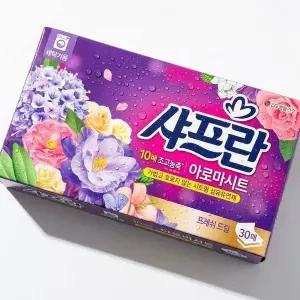 향기로운 화이트 플로럴향 시트형 섬유유연제 30매