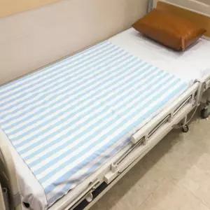 침대 반시트 하늘색줄지 150x120cm 병원침대카바