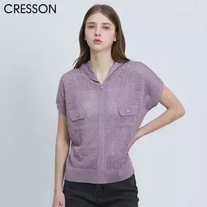 [크레송(CRESSON)] 반소매 그물 후드집업 (택가격:258000원)