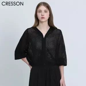 [크레송(CRESSON)] 린넨 그물 후드집업 (택가격:238000원)