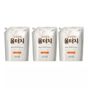 울터치 프리미엄 중성세제 1.3L 겸용 리필 3개입 리필용 세제 세탁세제 (W83117F)
