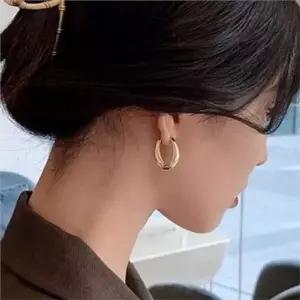 심플 여성 데일리 귀걸이 볼드 귀걸이 선물용 타원 여자링귀걸이