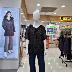 [피에이티]블루종 프린트  블라우스   1M42512-2_US