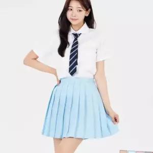 크레파스 단색 플리츠 교복치마(10color) 교복 학생복