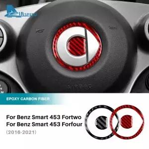 메르세데스 벤츠 스마트 453 Fortwo/Forfour 2016 2017 2018 2019 용 실제 부드러운 탄소 섬유 스티어링 휠