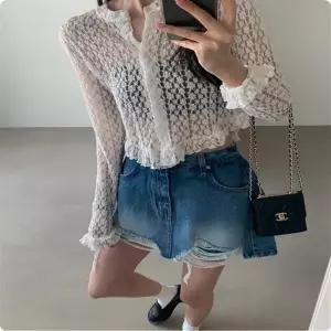 ？？여리핏 레이스 크롭 가디건