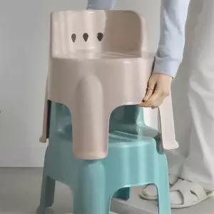 플라스틱 낮은 등받이 예쁜 욕실 의자 받침대 목욕탕