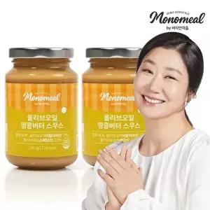 [VV비타민마을]비타민마을 모노밀 올리브오일 땅콩버터 스무스 260g x 2개