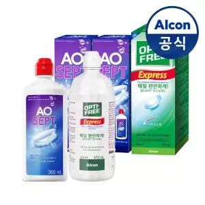 옵티프리 렌즈세척액 에이오셉 플러스 360ml 2개+익스프레스 470ml 1개