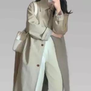 여성 2컬러 체크 소매 포인트 DHH-L19 가을코트