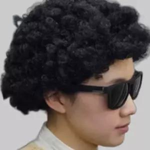 폭탄 블랙 네컷 인생사진 가발 뽀글머리 폭탄머리가발
