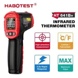HABOTEST HT641 적외선 비접촉 온도 측정기 피자 오븐 고기 철판 그릴 용 IR 표면 도구