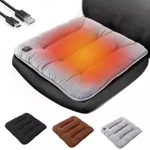 자동차 열선 시트 쿠션 겨울용 플러시 빠른 가열 가정용 12V USB 전기 난방 싱글 패드