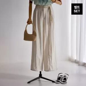 [커스텀에이블] 라이트 벨트 커브 와이드 팬츠_T2605PT050B
