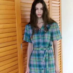 보카바카 Big Collar Check Dress VC2533OP413M