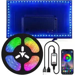 TV 백라이트 모니터 디스플레이 배경 테이프 라이트 USB RGB LED 스트립 블루투스 APP 사운드 제어
