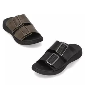 엘칸토 인텐스 남성 와이드 더블 스트랩 버클 슬라이드 3.5cm LCMW62I626