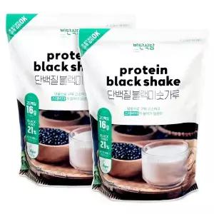 비단식당 단백질 블랙미숫가루 2kg 2개