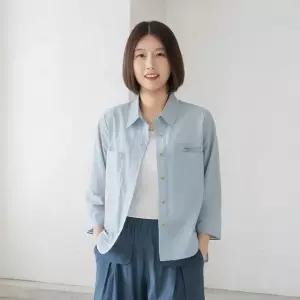 엄마옷 마담4060 포켓자수루즈핏셔츠 -QBL2605058-