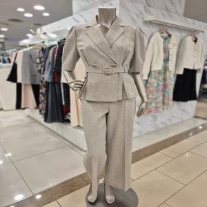 [미니멈]미니멈 핀턱 벨트 카라 자켓 팬츠셋트M1BGWJP3850