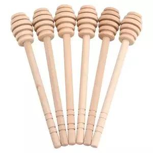 가정용 나무 잼 꿀 항아리 분배 수집 교반 막대 스틱 16cm 50 개/세트