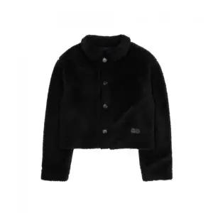 THE COLDEST MOMENT TCM reversible check fur jacket black