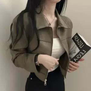 가을자켓 여성 고퀄 스웨이드 스타일 집업 크롭 데이트 자켓