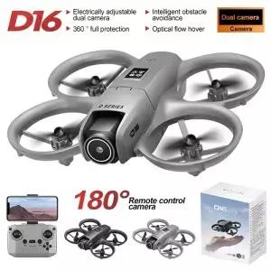 새로운 D16 미니 드론 4K HD 카메라 180 전동 장애물 회피 광학 흐름 FPV RC 쿼드콥터