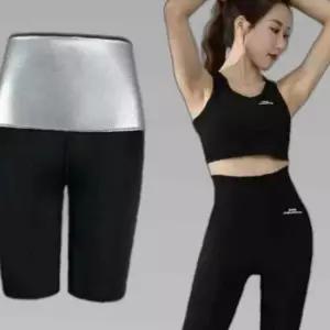 여성 하이웨스트 복부 일반복 땀복 5부 스포츠 레깅스