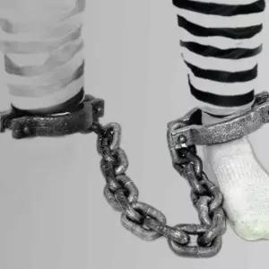 할로윈 수갑 모형 죄수용 체인 양발목
