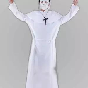 수도사 코스튬 파티복 의상 화이트(성인)