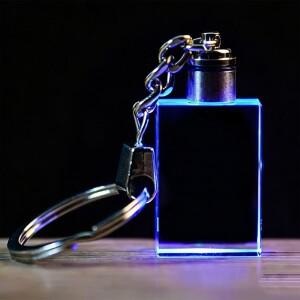 XTOOL  블랭크 K9 샤이닝 크리스탈 블록 큐브 키체인 (3D 레이저 각인용 직사각형 조명 펜던트)