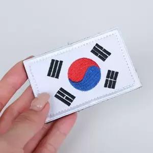 자수패치 태극기 마크 국기 와펜 배지 태극기와펜-WFOB35X