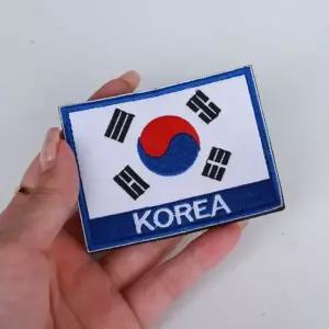 태극기패치 태극기와펜 마크 가방패치 가방 국기 자수-WFOB2UU