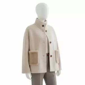 바니스뉴욕 25FW 베일리 알파카 하프코트 여성 울 코트