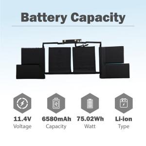 맥북 프로 15인치 2016 터치바 버전 모델 A1707 EMC 3162 3072 ID용 75.02Wh 6580mAh 배터리 교체
