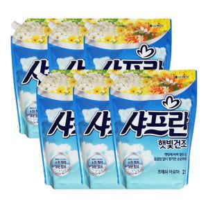 엘지 샤프란 섬유유연제 햇빛건조 프레쉬 아로마 2L x 6개