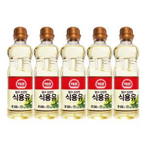 해표 맑고 신선한 콩 식용유 대두유 0.5L X 5개