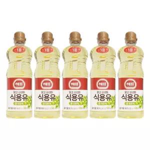 해표 맑고 신선한 콩 식용유 대두유 0.9L X 5개