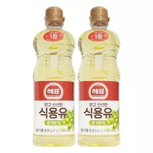 해표 맑고 신선한 콩 식용유 대두유 0.9L X 2개