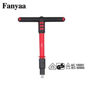 Fanyaa 확장 로드 절연 T 핸들 키 스패너 3/8, 1/2 인치 소켓 나사 드라이버 렌치, 최대 1000V AC,1500V DC