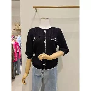 갤러리아 [SI]셔링배색포인트 패턴 니트(SHK2884DUU)