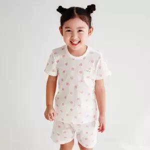 더미누 후르츠피치 아이보리 무형광 에어 메쉬 반팔 실내복