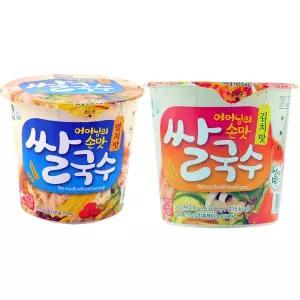 백제 쌀국수 멸치맛/김치맛 즉석 쌀국수 미니컵 6개/컵라면 소컵/작은컵